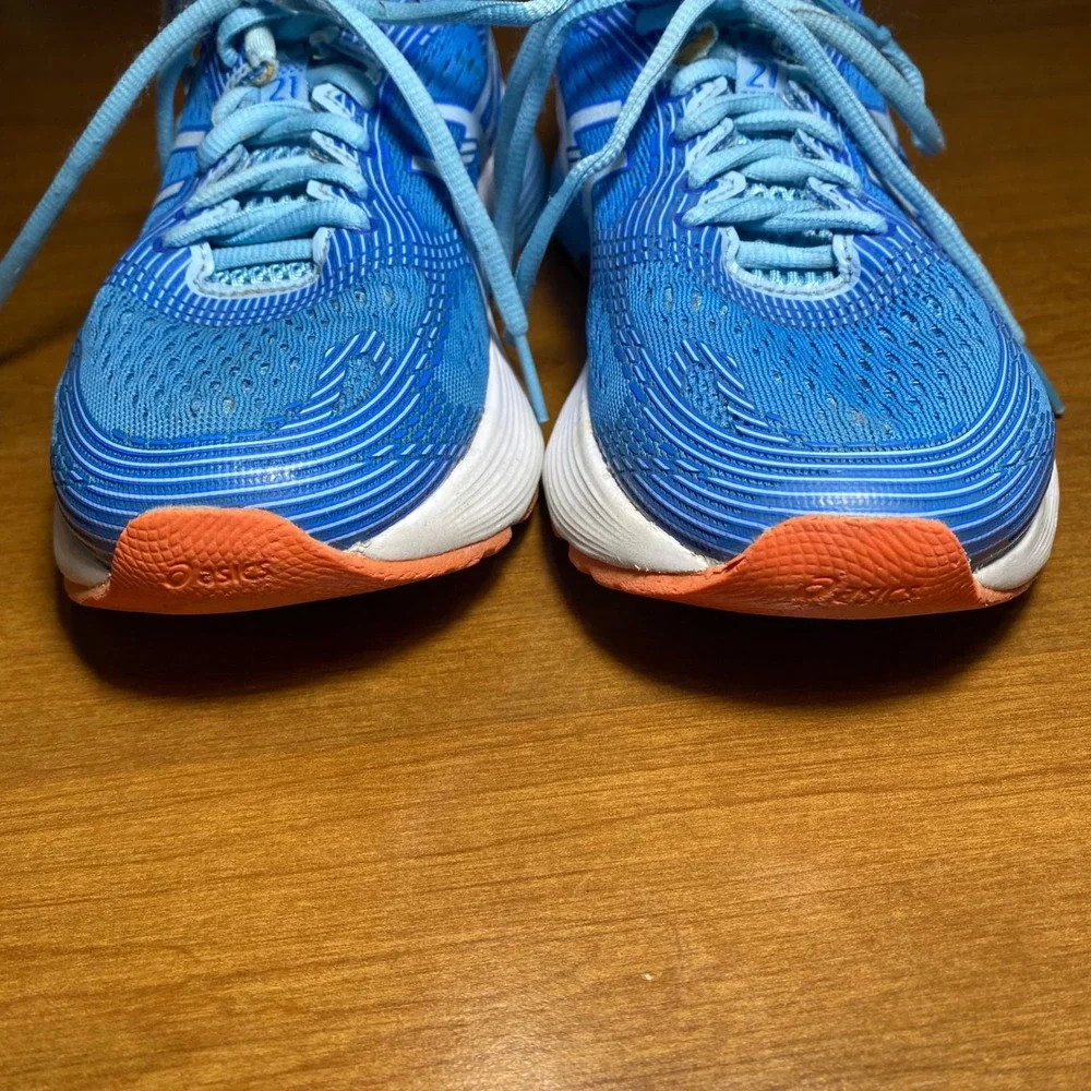 Asics Gel-Nimbus 21 Blue Running Shoes Womens 6 1012A156-400